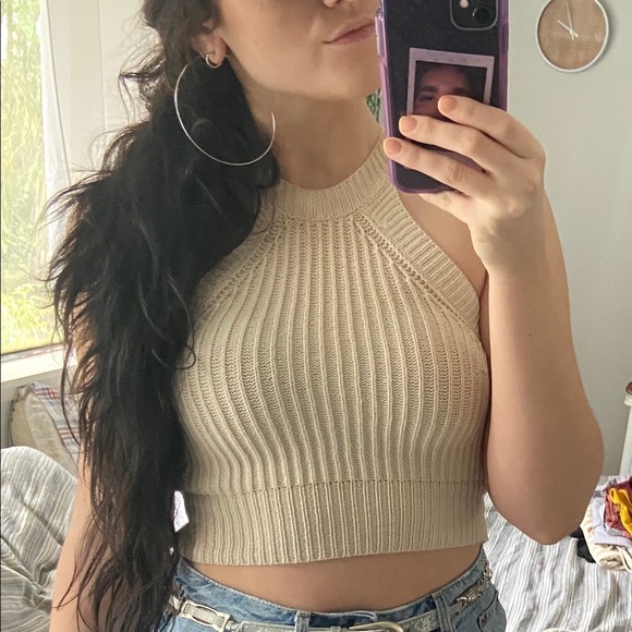 Tan Crop Top - Picture 1 of 2